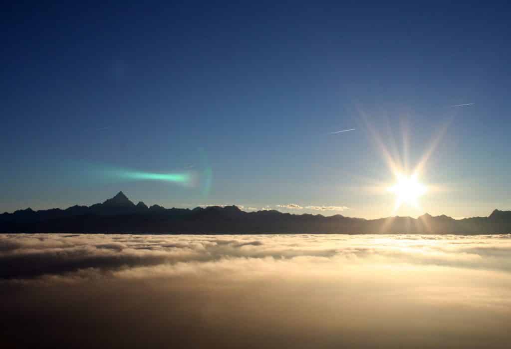 Saut en parachute Tandem : vue sur les Alpes